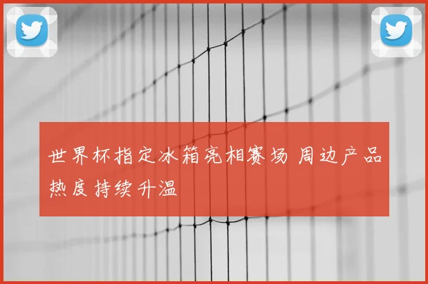 世界杯指定冰箱亮相赛场 周边产品热度持续升温
